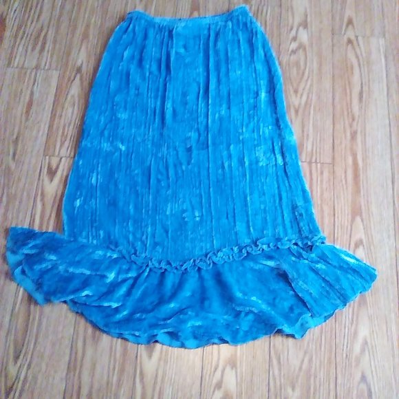 Jupe velours bleue - Picture 2 of 3